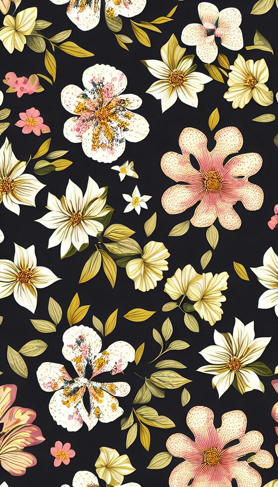 Floral camouflage pattern, A pattern that is both beautiful and functional. photo