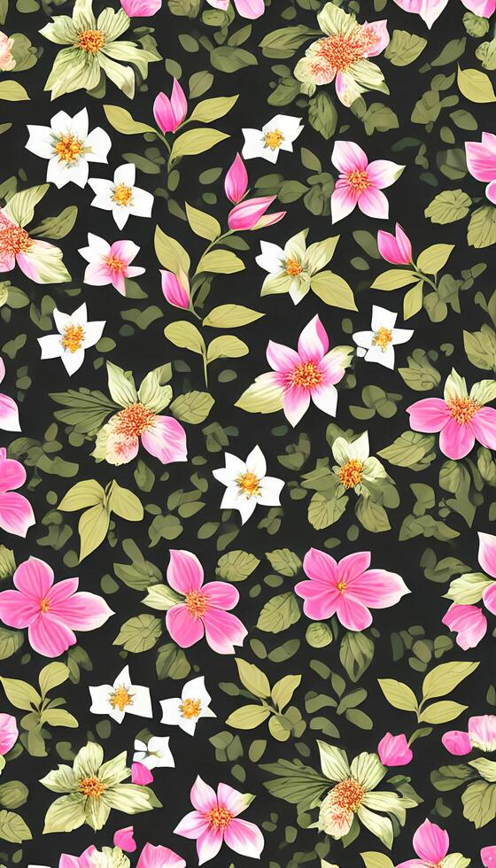 Floral camouflage pattern, A pattern that is both beautiful and functional. photo