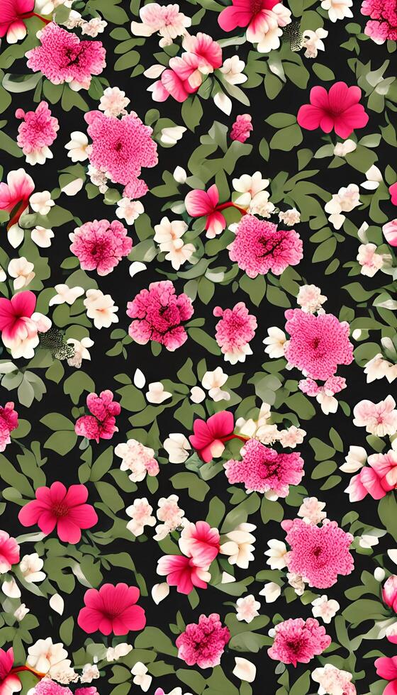 Floral camouflage pattern, A pattern that is both beautiful and functional. photo