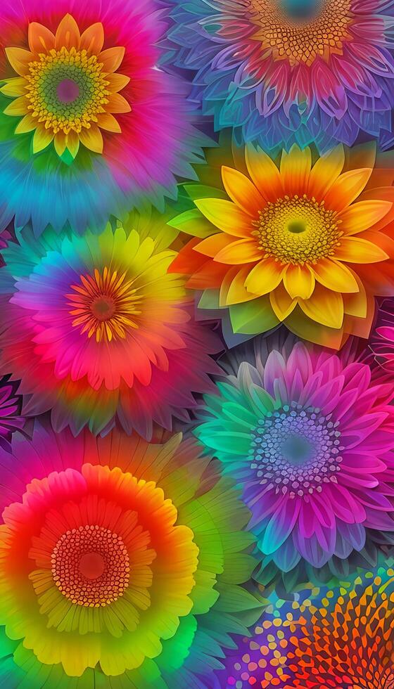 Abstract floral pattern, A free-flowing and organic pattern that is not bound by any rules. photo
