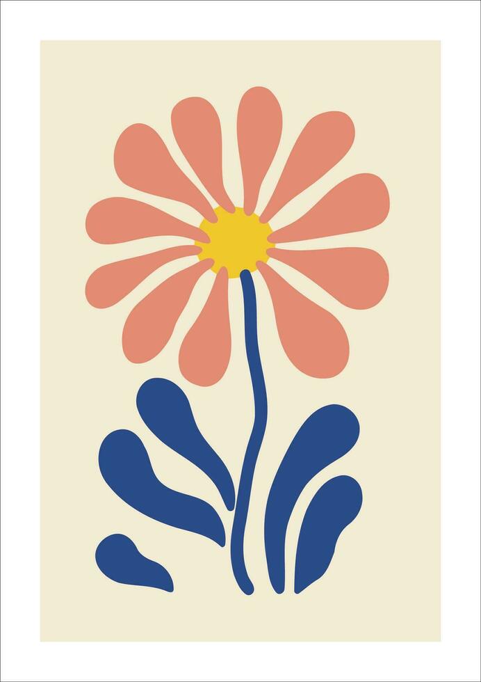 Floral background with daisy flower. Vector illustration for your design