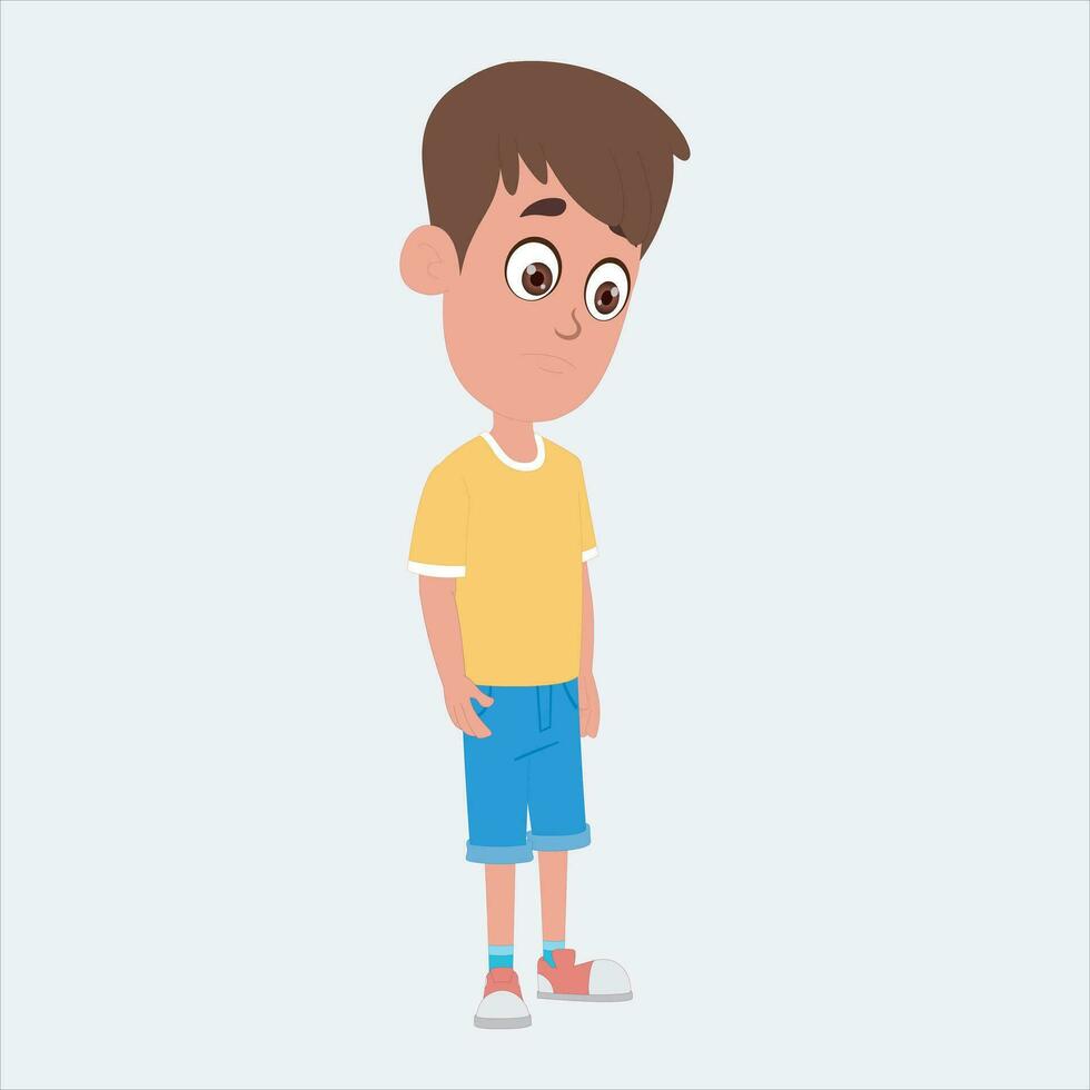 Vector Indian boy isolated cartoon character illustration Free Vector