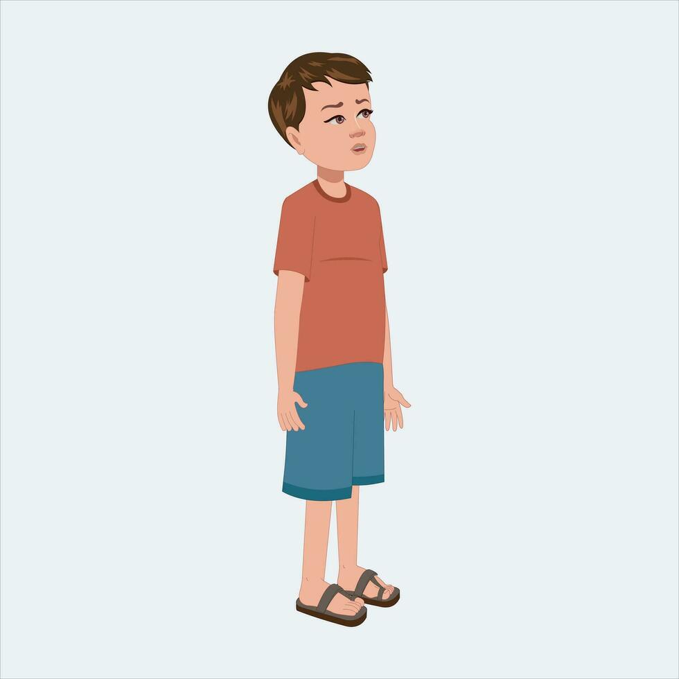 Vector Indian boy isolated cartoon character illustration Free Vector