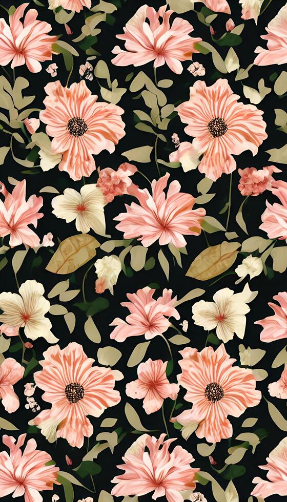 Floral camouflage pattern, A pattern that is both beautiful and functional. AI Generative photo