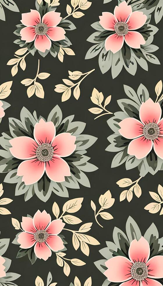 Floral camouflage pattern, A pattern that is both beautiful and functional. photo