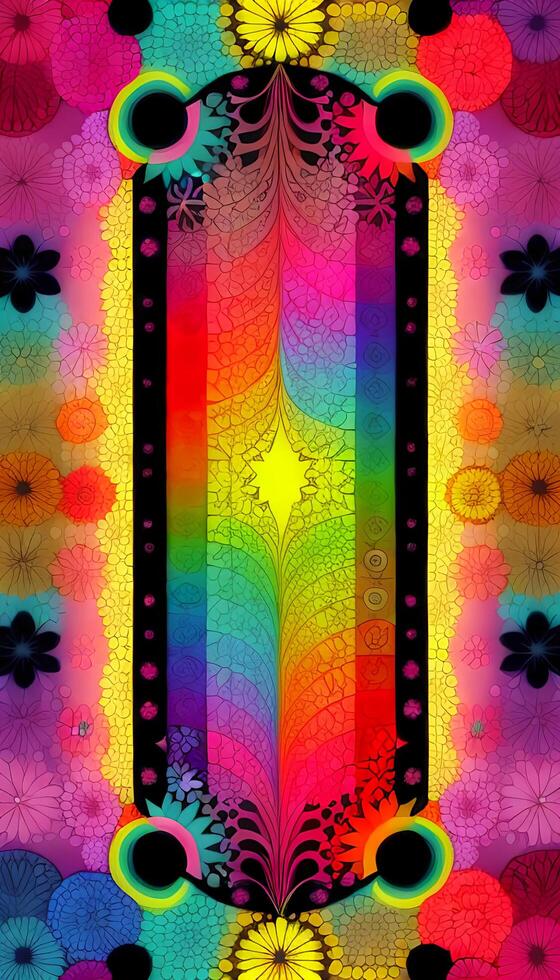 Abstract floral pattern, A free-flowing and organic pattern that is not bound by any rules. photo