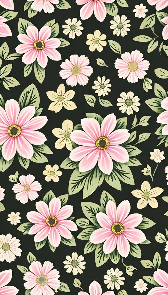 Floral camouflage pattern, A pattern that is both beautiful and functional. photo