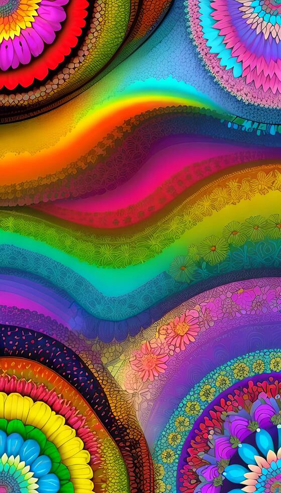 Abstract floral pattern, A free-flowing and organic pattern that is not bound by any rules. photo