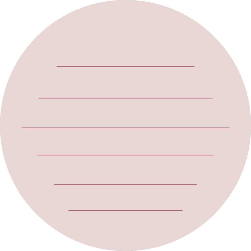 Circle notes with straight lines vector