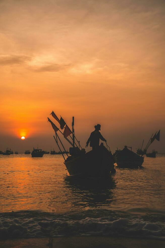 fisherman casting his net sunrise sunset 25407355 Stock Photo at