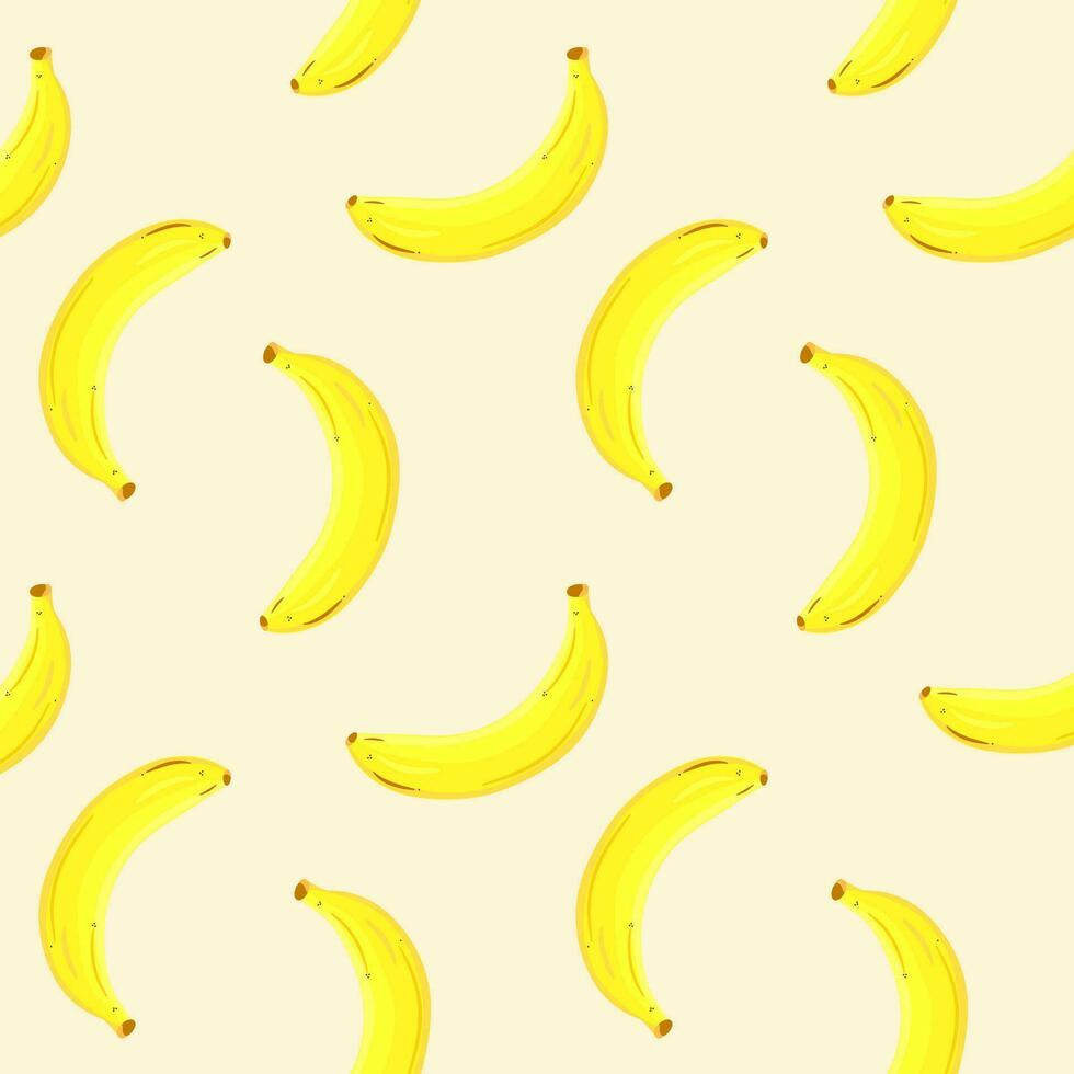 plátano amarillo sin costura modelo. vector diseño.