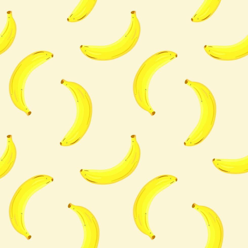 Banana yellow seamless pattern. Vector design.