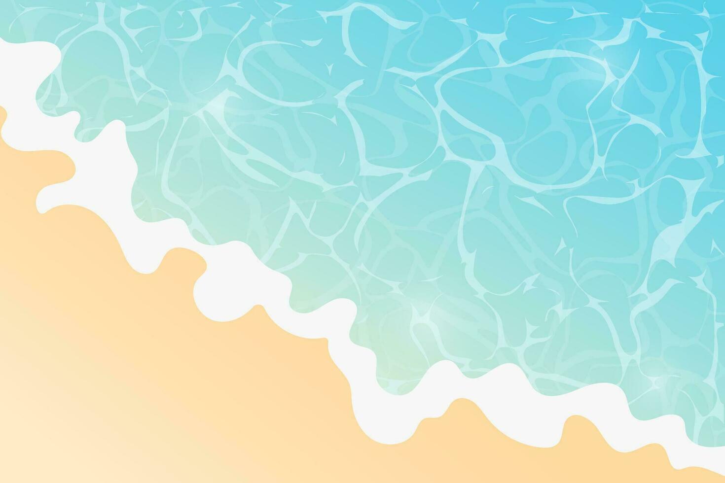 Beach background. Top view. Vector design.