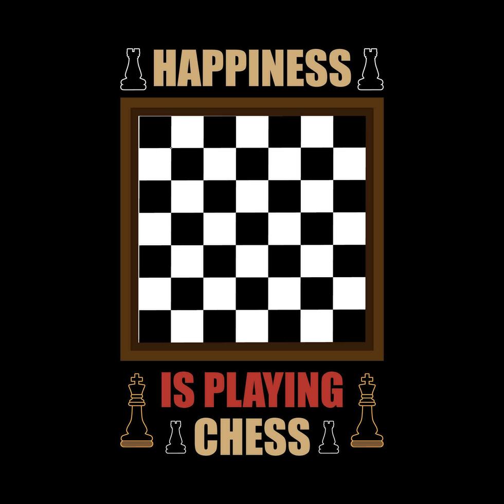 Chess T-shirt design vector