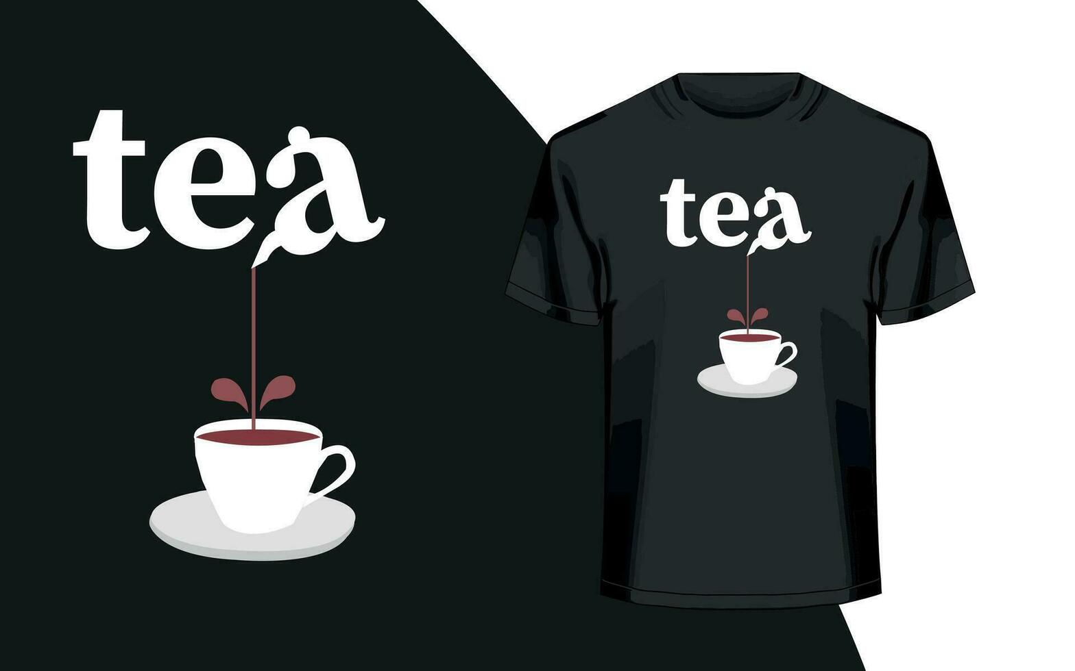 Tea t-shirt design. Tea typography t-shirt. vector