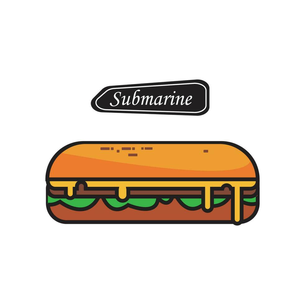 Sandwich icon on white background. Vector illustration.