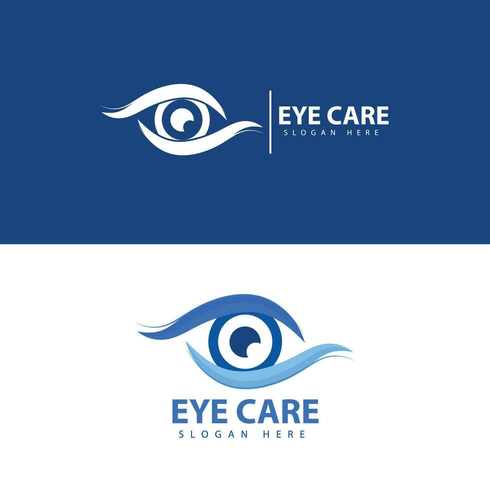 eye care logo and icon template vector