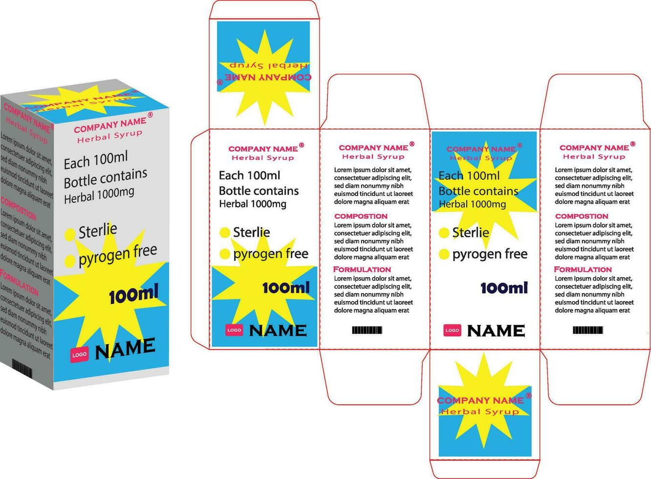 pakting design by vector file.