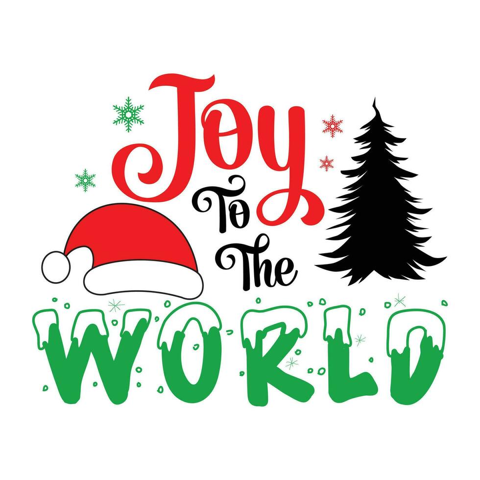 Joy to the world, Merry Christmas vector