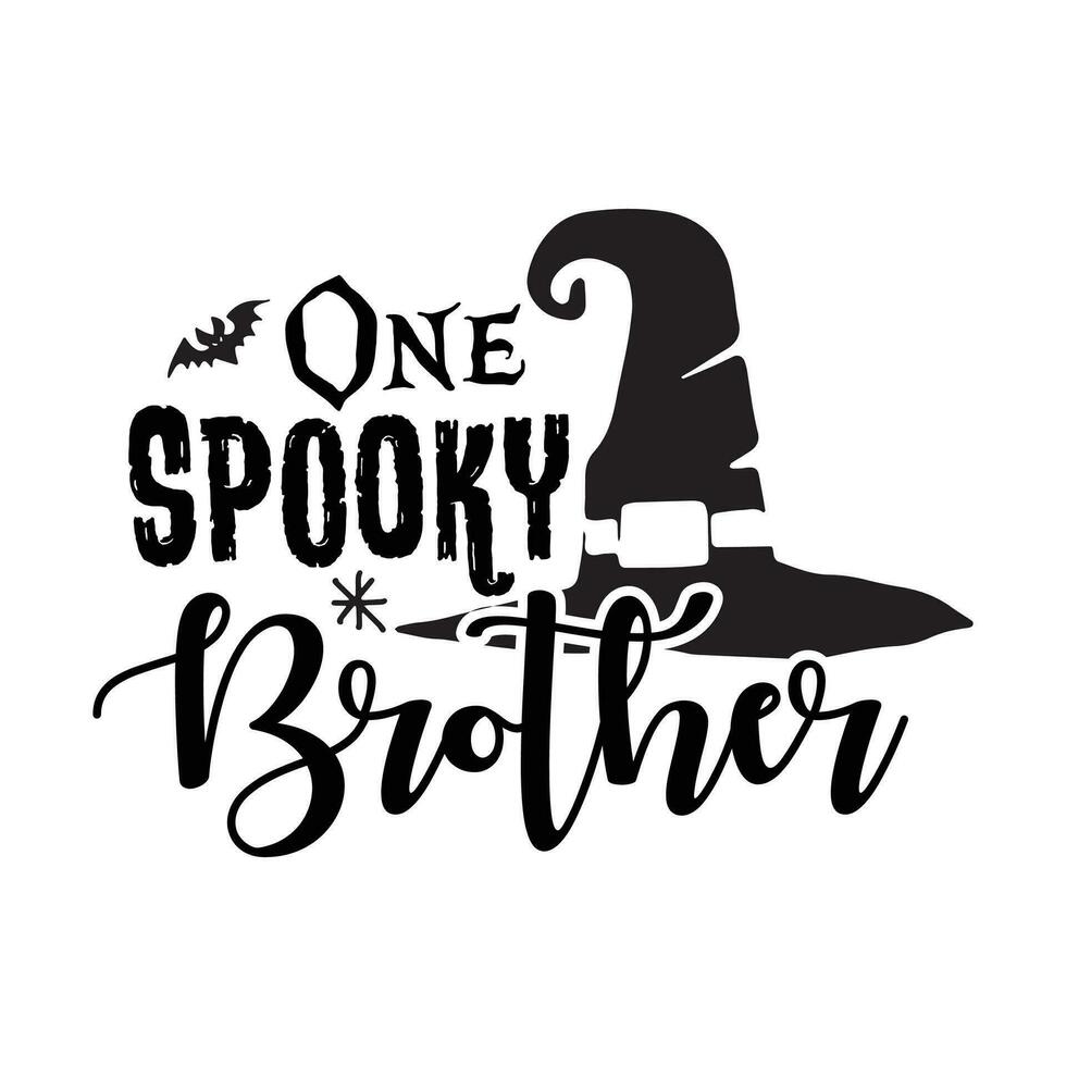 One spooky brother, happy Halloween vector