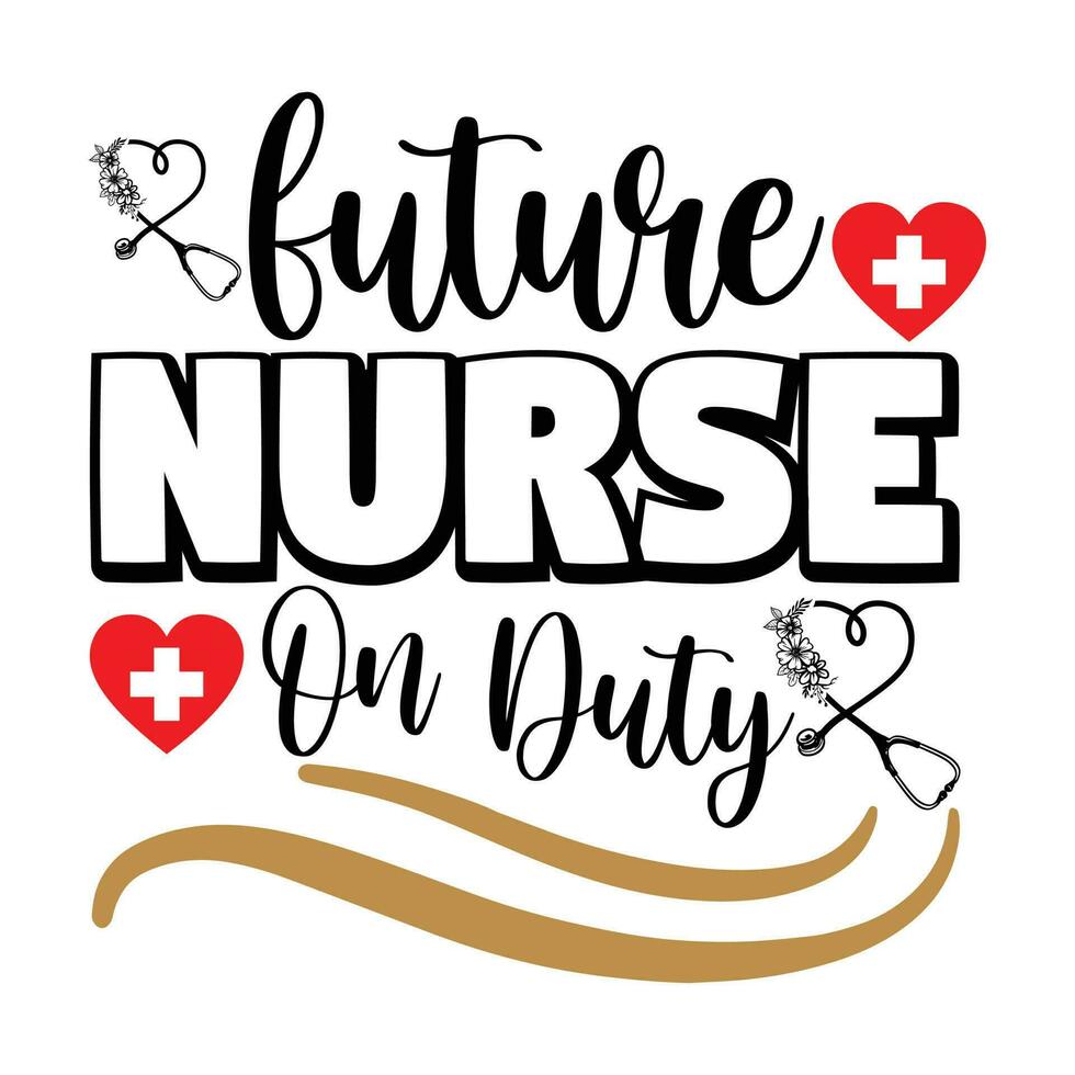 Future nurse on duty vector