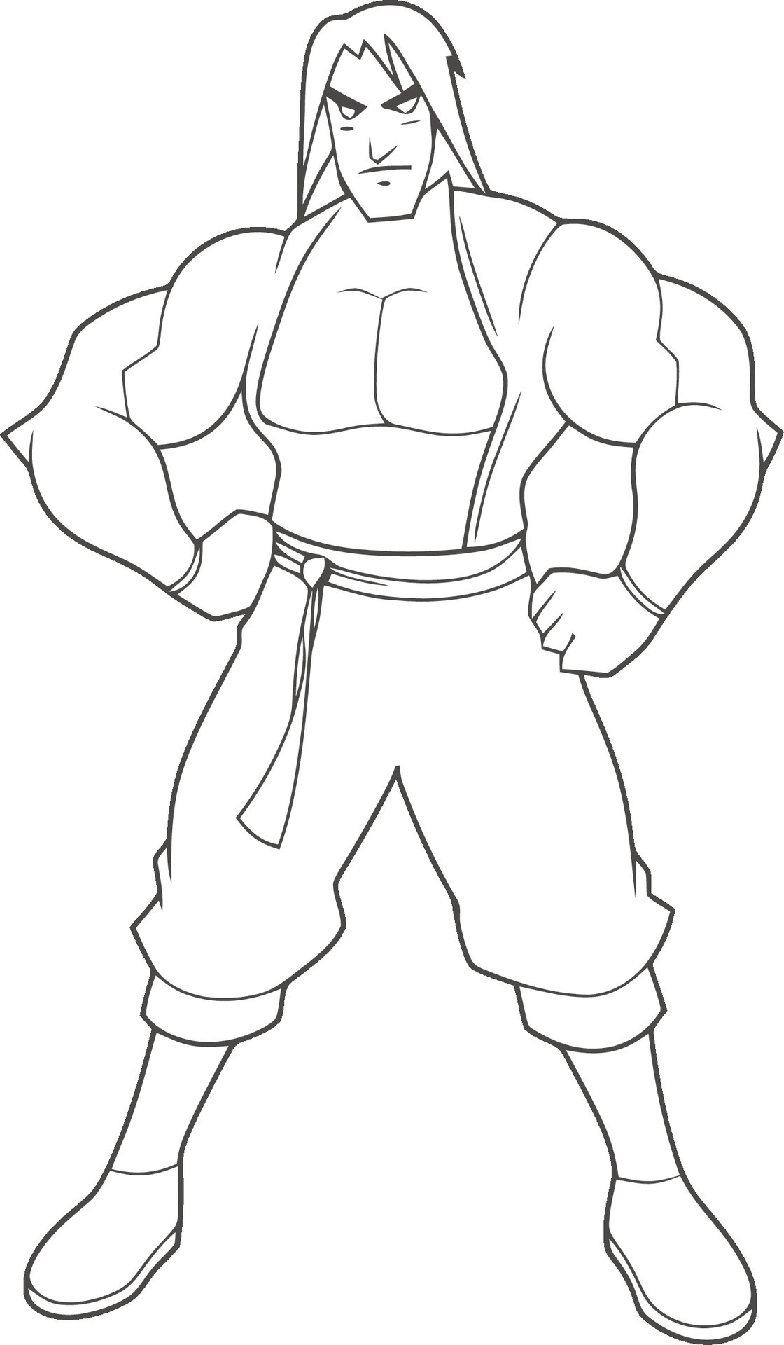 muscular man coloring page 25407991 Vector Art at Vecteezy