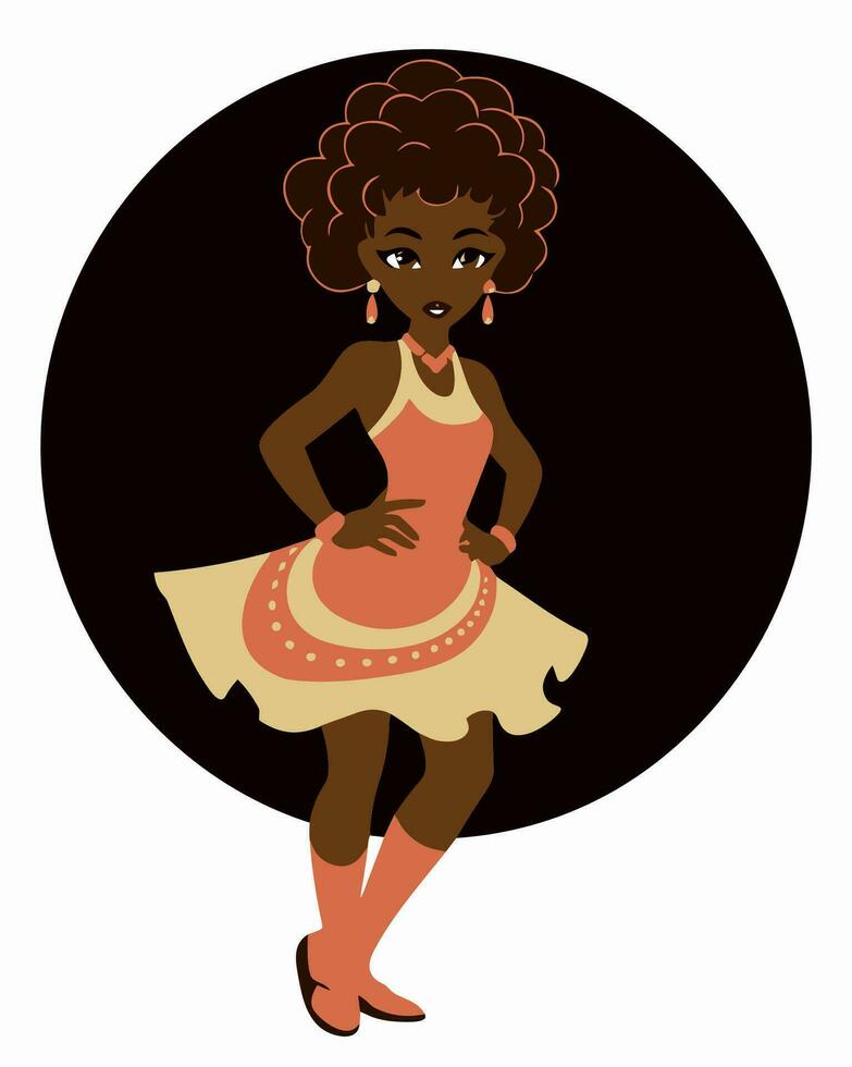 girl hands on hips vector