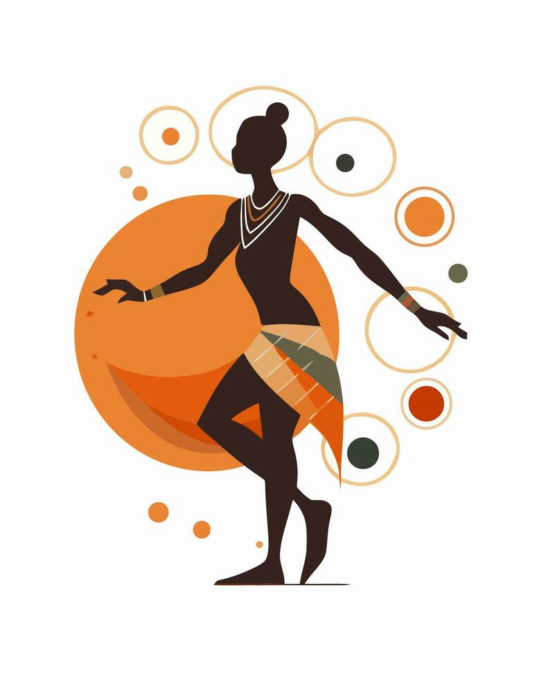 african girl with designs vector