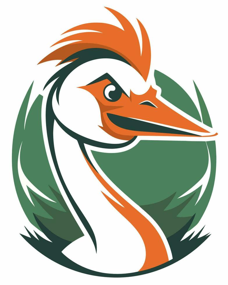 dibujos animados cisne logo vector