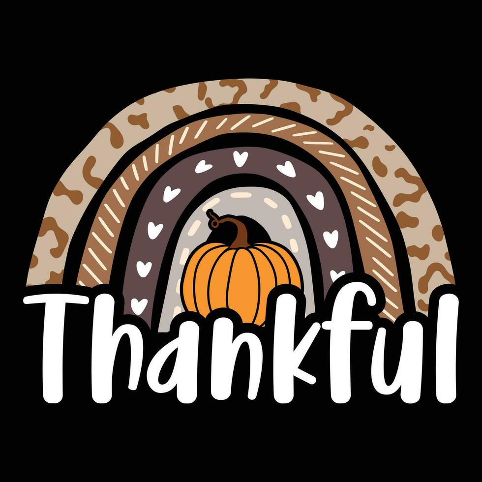 Thankful, Thanksgiving pumpkin vector