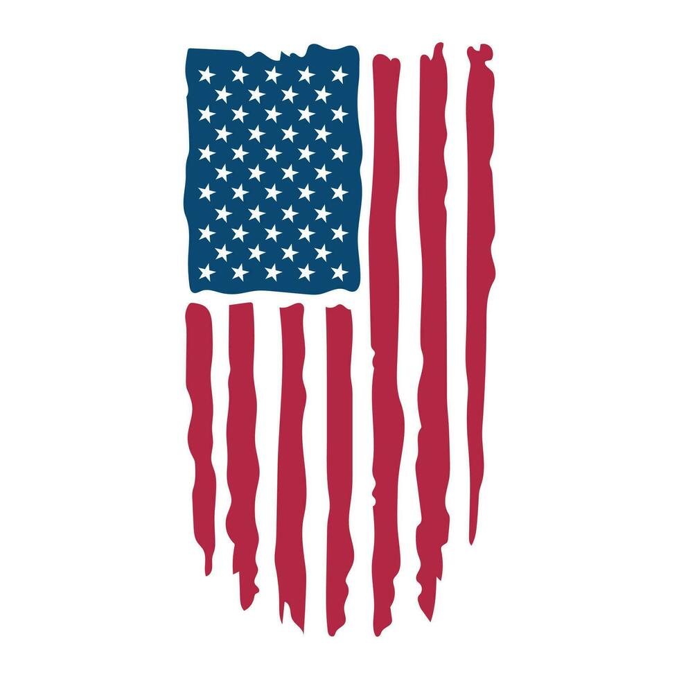 American Flag, 4th of July vector