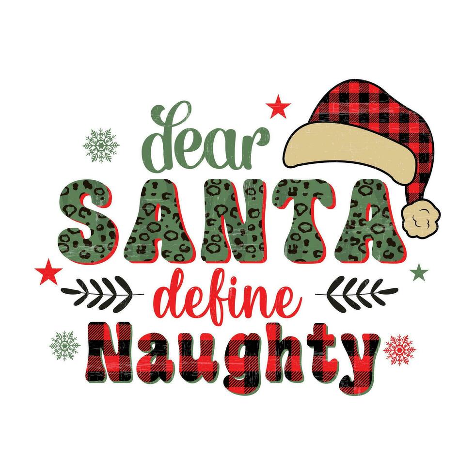 Dear Santa define naughty vector