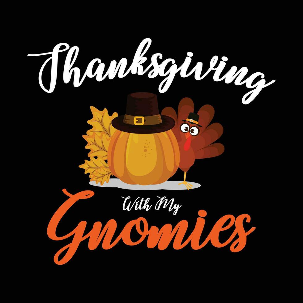Thanksgiving with my gnomies, Thanksgiving vector