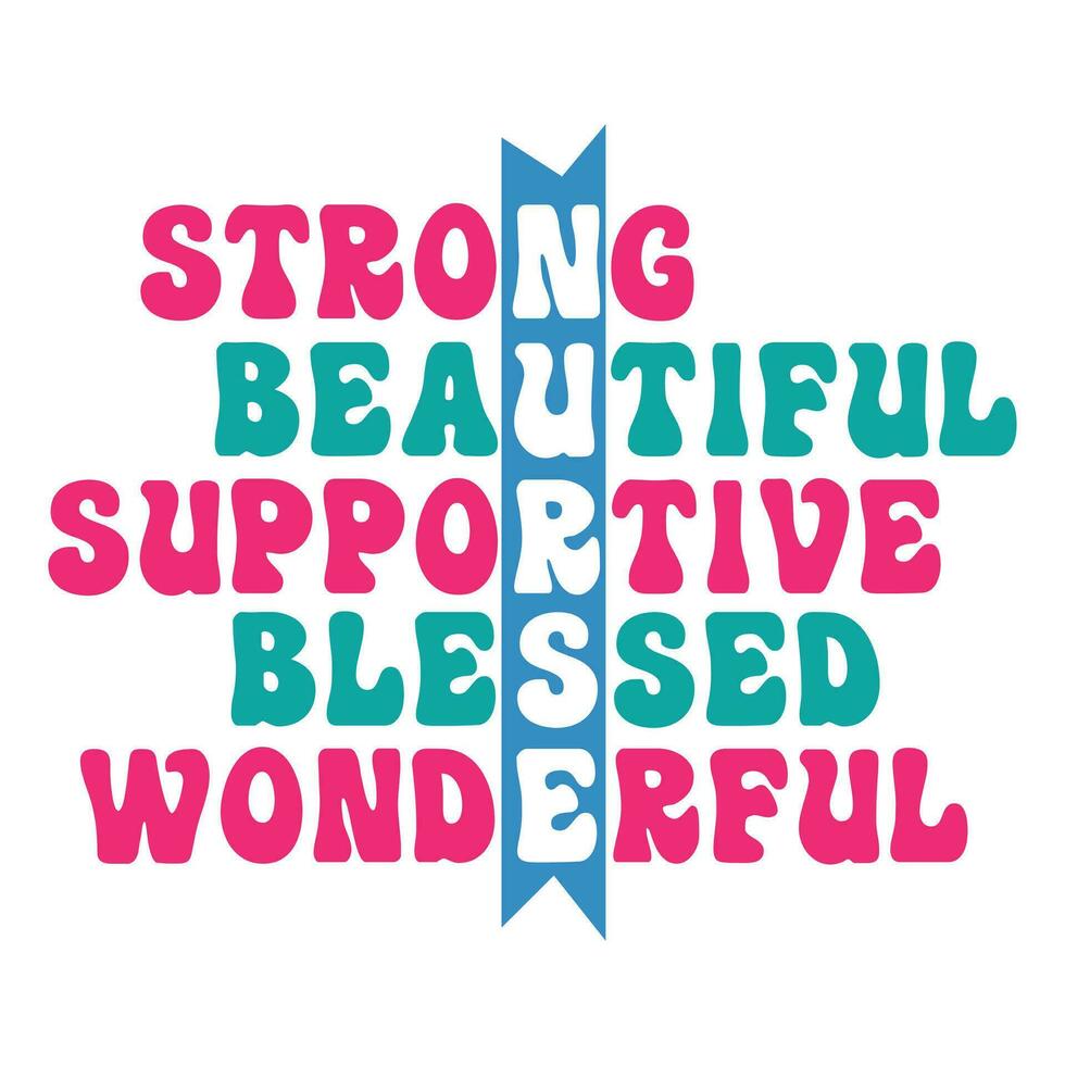 Strong beautiful supportive blessed wonderful vector
