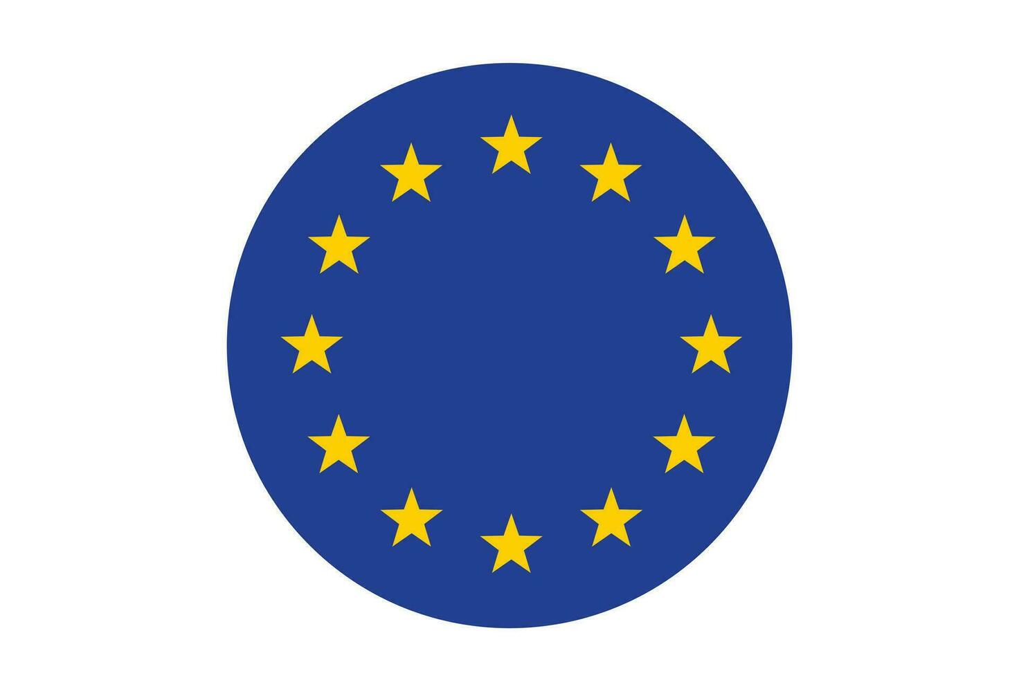 bandera de el europeo Unión UE símbolo redondo icono, bandera vector ilustración.