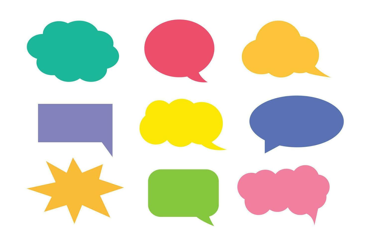 Set of callout, speech bubbles, chats, elements icons, vector illustration.