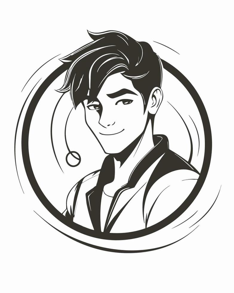 asian man logo vector