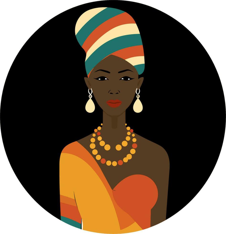traditional african girl vector