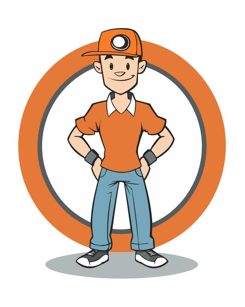 happy man posing vector