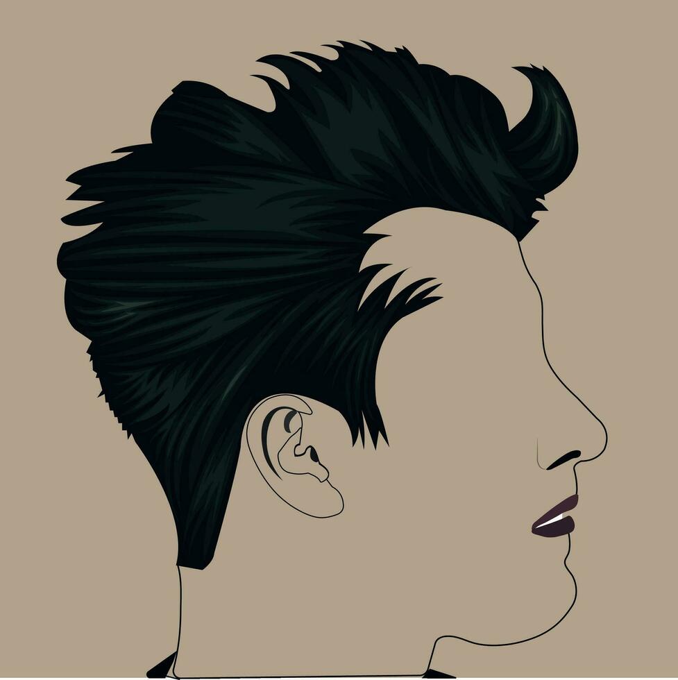 boys hair style with flat background vector