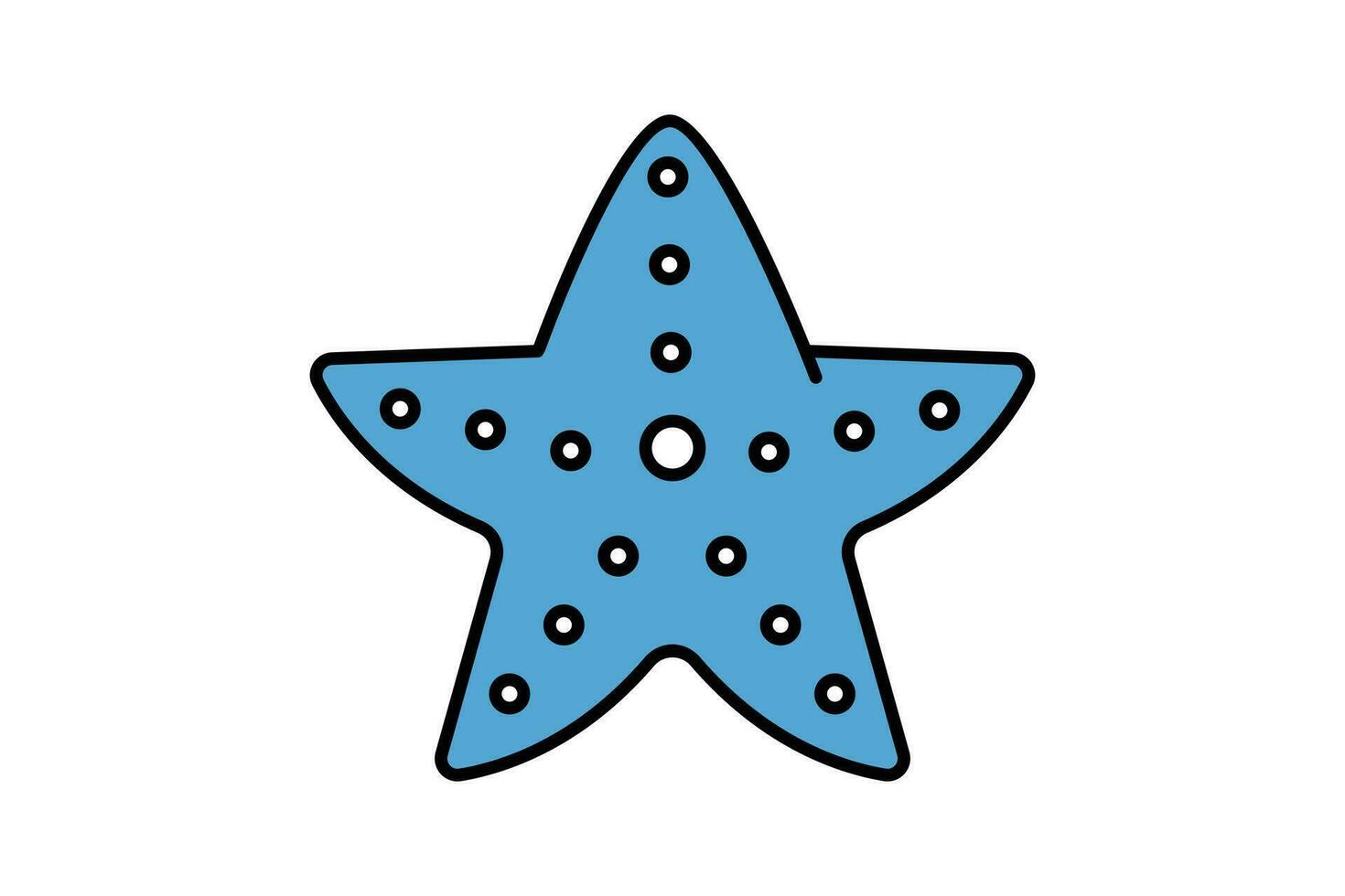 Starfish icon. Two tone icon style design. Simple vector design editable