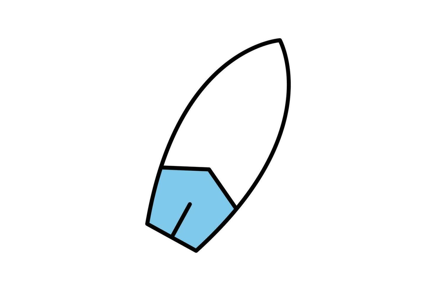 Surfboard icon. Two tone icon style design. Simple vector design editable