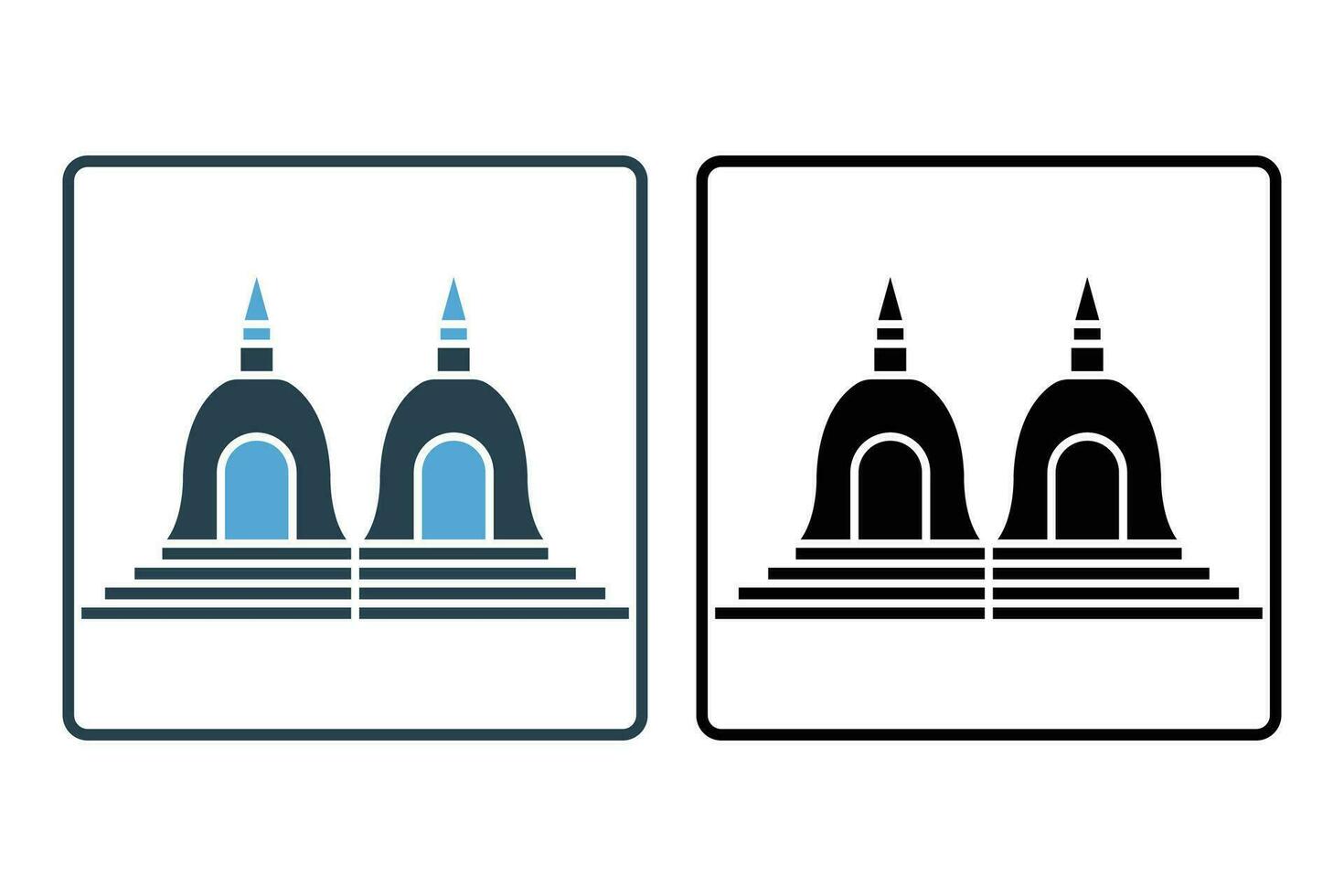 hindú templo icono. icono relacionado a religión, edificio. sólido icono estilo diseño. sencillo vector diseño editable