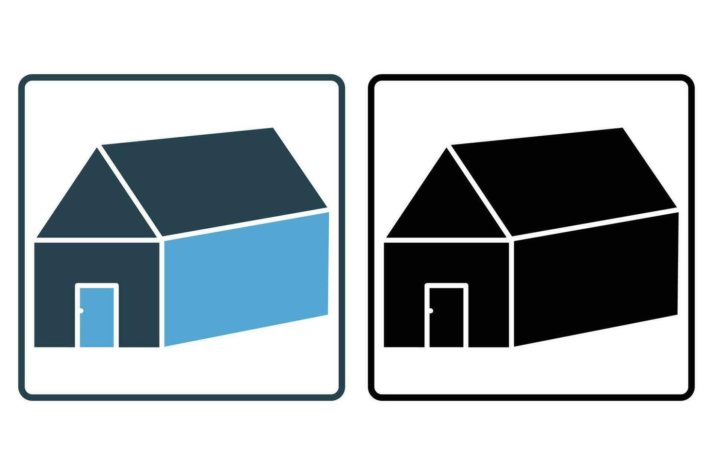 Real estate icon. Icon related to real estate, building. Solid icon style design. Simple vector design editable