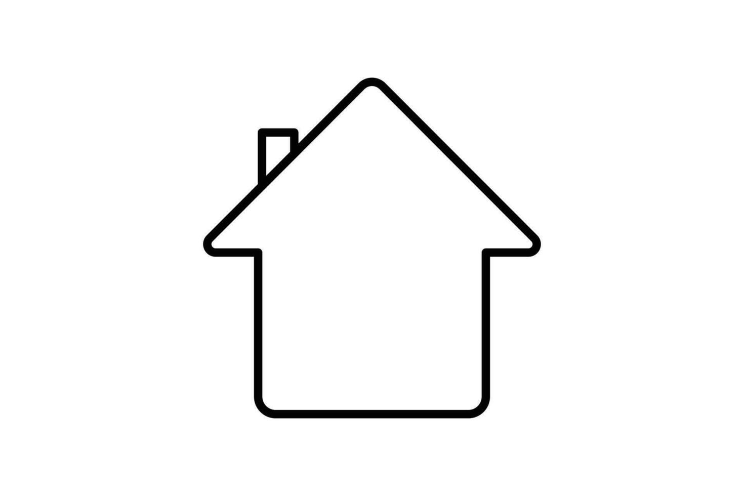 minimal home icon. Icon related to homepage, building. Line icon style design. Simple vector design editable
