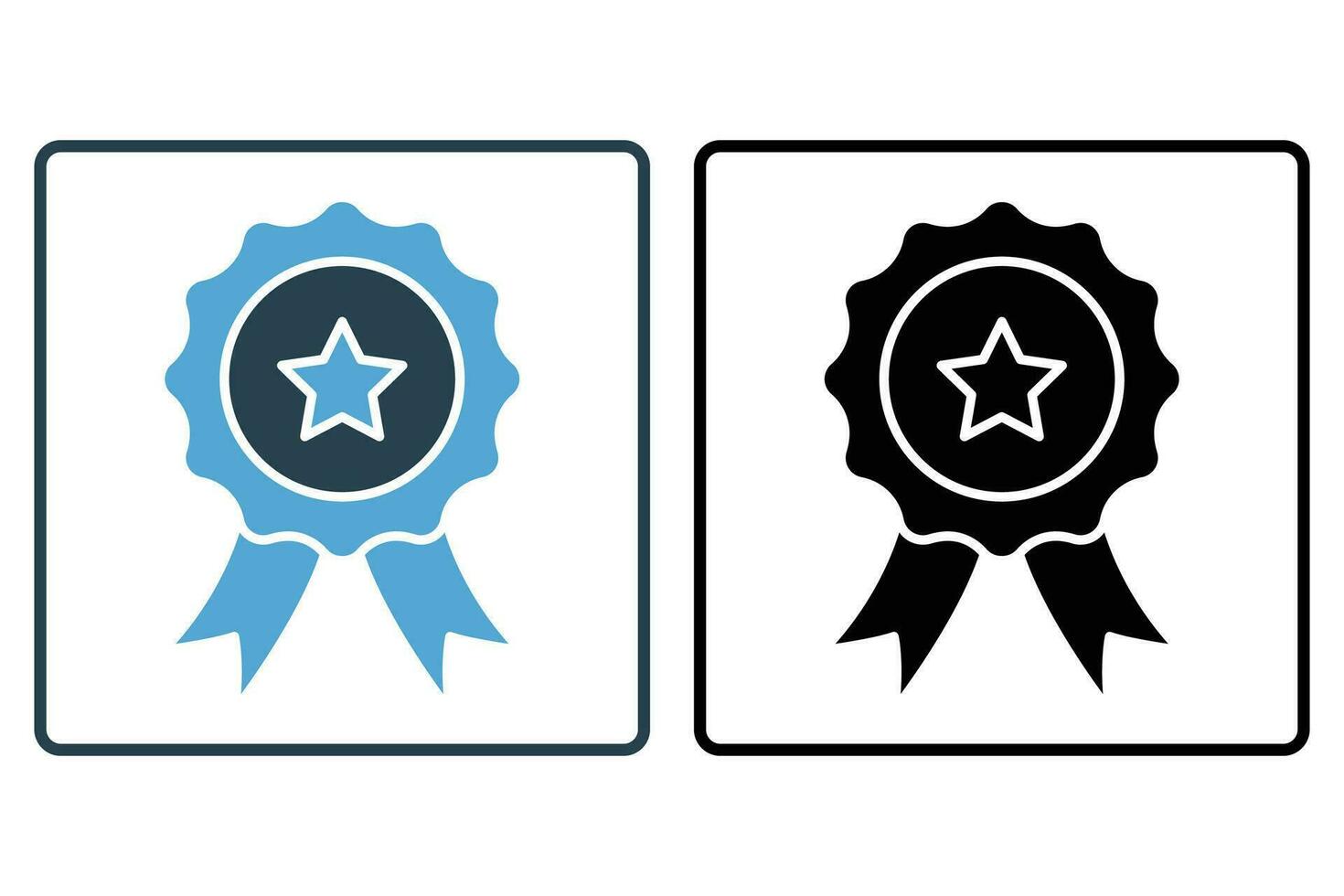 award medals icon. icon related to Champion, winner, success, reward. Solid icon style design. Simple vector design editable