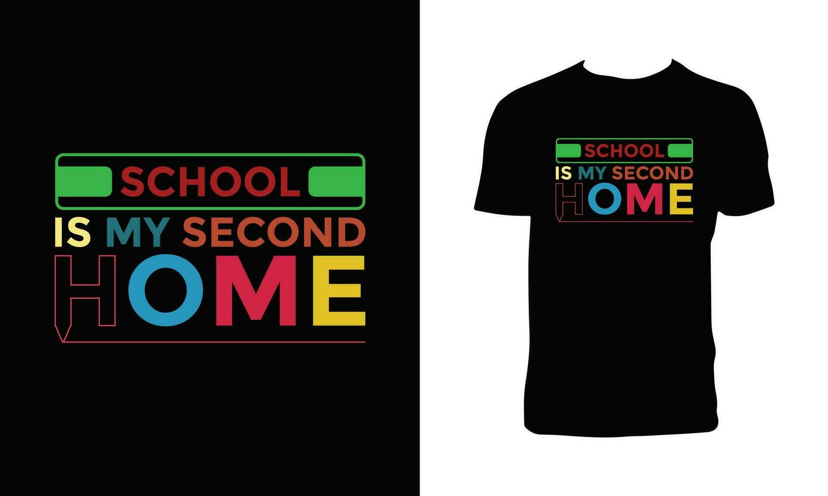 Creative Back To School T Shirt Design. vector