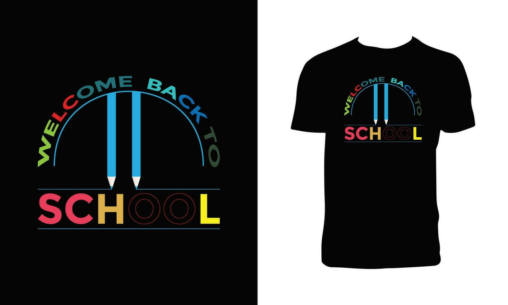 Back To School Lettering T Shirt Design. vector