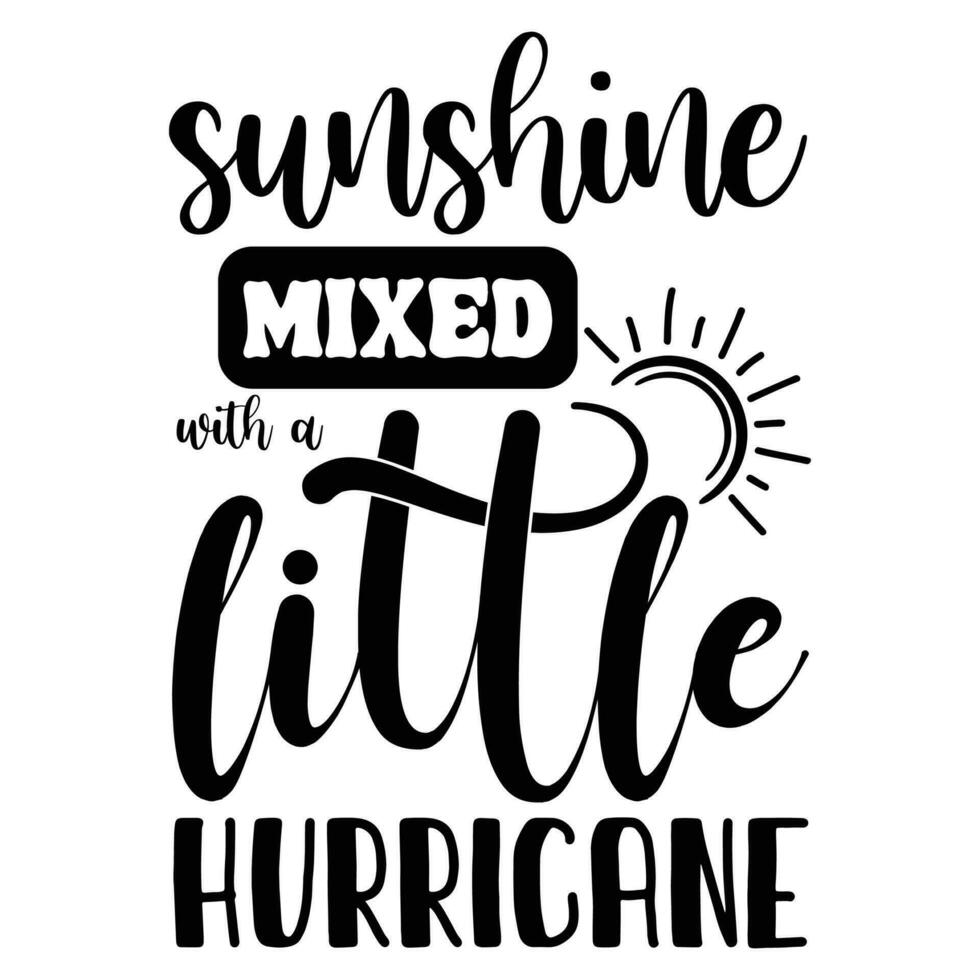 Sunshine mixed with a little hurricane vector