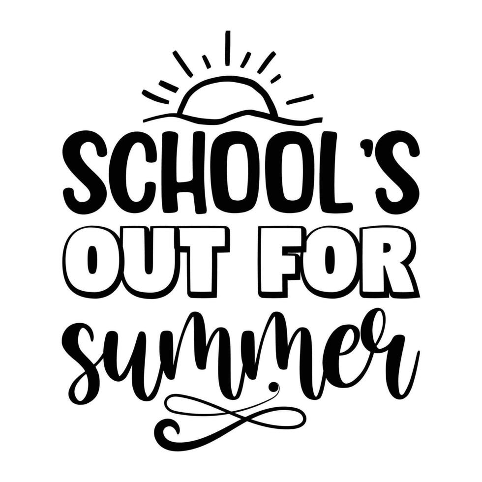 School's out for summer vector